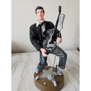 Santa's best Elvis‎ Presley vintage as is talking singing statue figurine